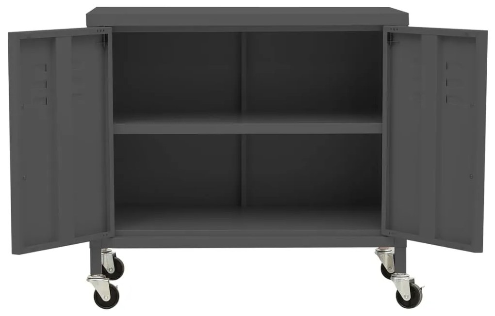 Armário de arrumação aço 60x35x56 cm antracite