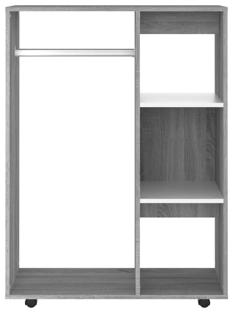 Roupeiro 80x40x110 cm derivados de madeira cinzento sonoma