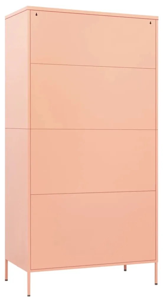 Roupeiro 90x50x180 cm aço rosa