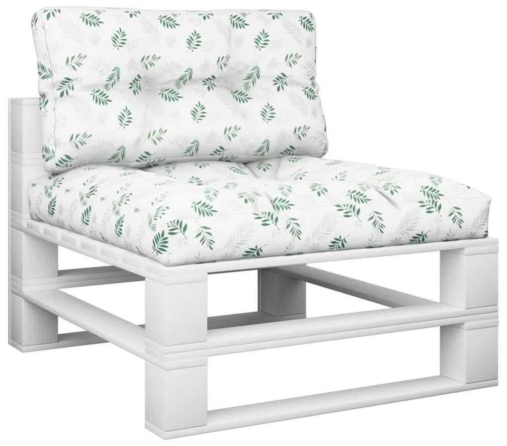 Almofadões para sofás de paletes 2 pcs tecido padrão de folhas