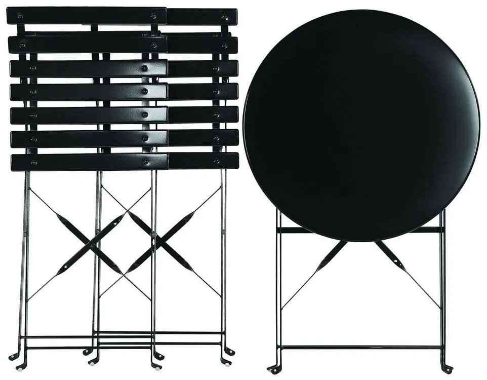 Conjunto de jardim com 2 lugares em metal preto FIORI Beliani