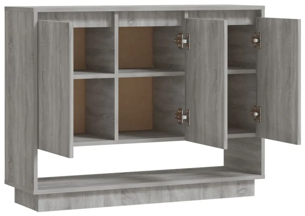 Aparador 97x31x75 cm derivados de madeira cinzento sonoma