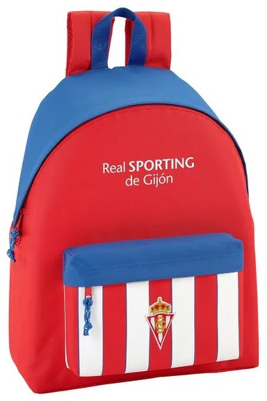 Mochila Escolar Real Sporting de Gijón Branco Vermelho