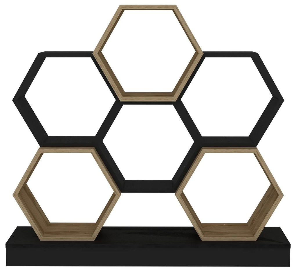Estante Cicek – Preto Carvalho – 120x29,5x109 cm