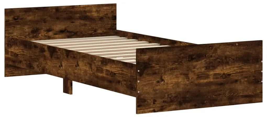 Estrutura de Cama Moona - 100x200 cm - Madeira Rustica - Design Modern