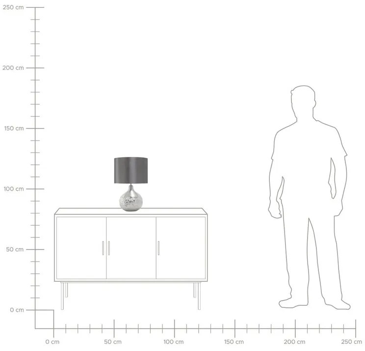 Candeeiro de mesa prateado YAKIMA Beliani