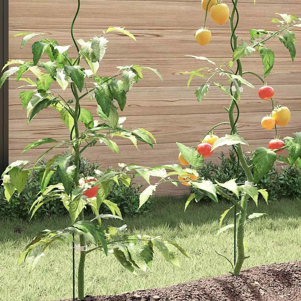 Suportes de Plantas Espirais vidaXL 5 pcs 150 cm Aço