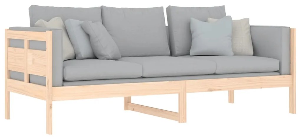 Sofá-cama 80x200 cm madeira de pinho maciça
