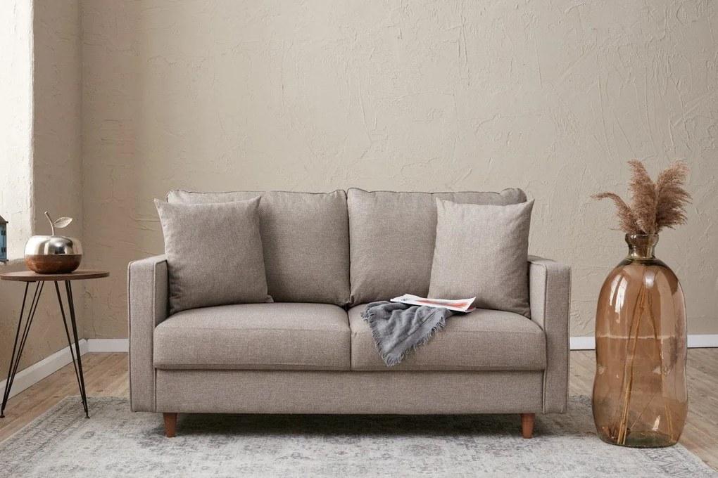 Sofá de 2 Lugares Eva – Creme – 155 cm x 82 cm x 90 cm
