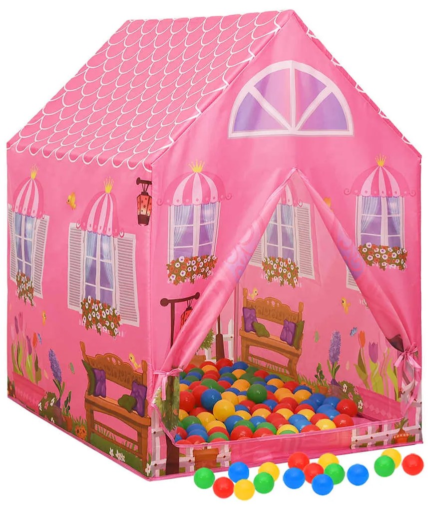 Tenda de brincar infantil 69x94x104 cm rosa