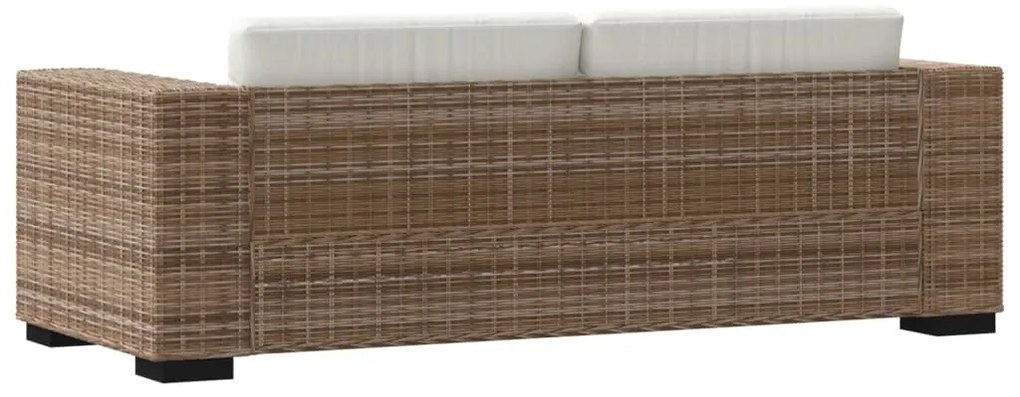 Conjunto de sofás de 3 lugares, 8 pcs, vime genuíno