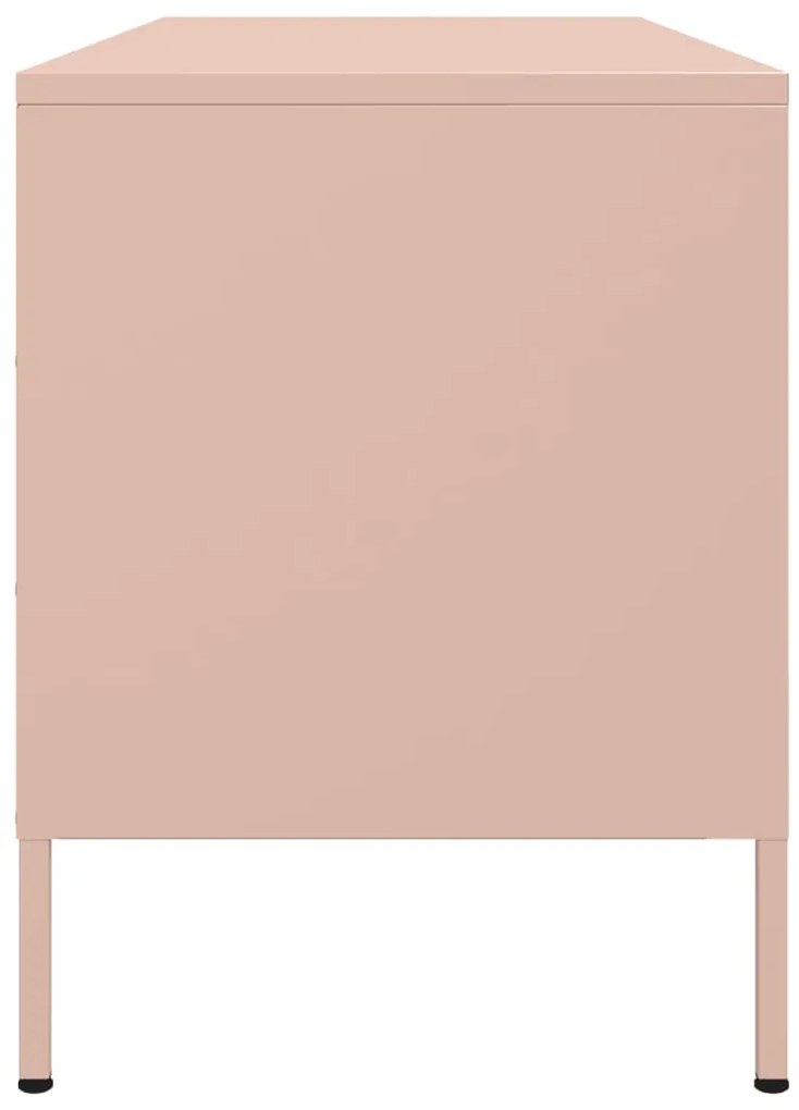 Móvel de TV 100,5x39x50,5 cm aço rosa