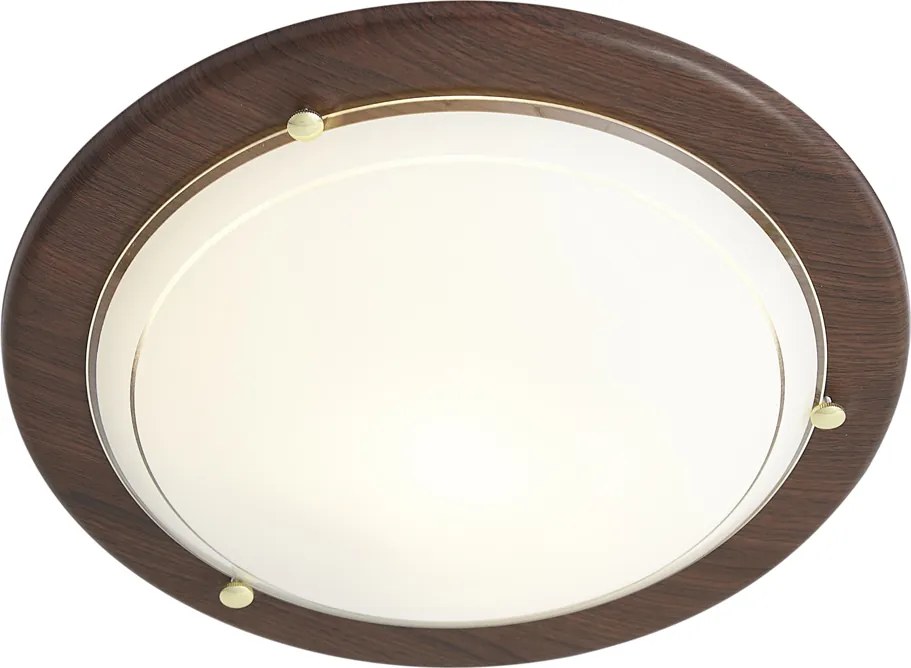 Plafon de teto vermelho clássico com vidro branco - Mesiac