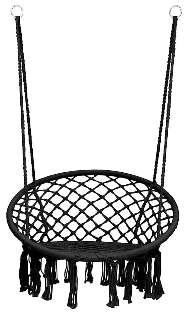 Cadeira de baloiço em rede 80 cm antracite