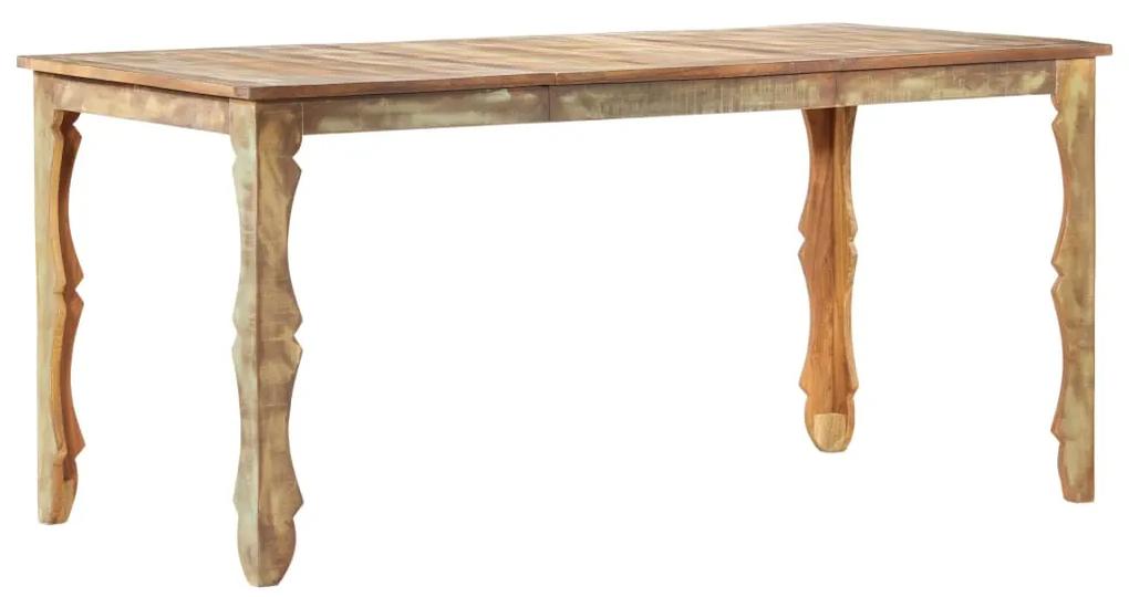 Mesa de jantar 160x80x76 cm madeira recuperada maciça