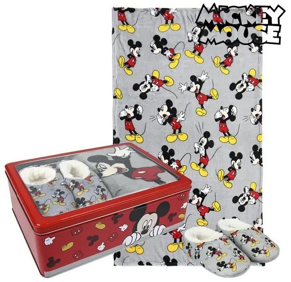 Caixa Metálica com Manta e Chinelos Mickey Mouse 73668 - 5-6 Anos (S0710307)