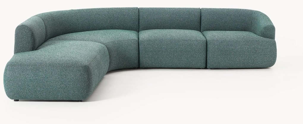 Sofá de canto modular em bouclé Sofia (4 lugares)