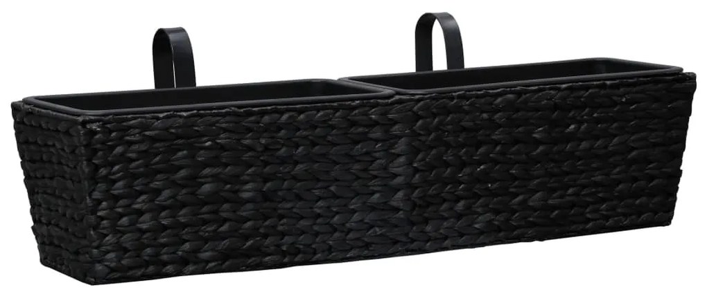 Floreiras de pendurar 2 pcs jacinto de água preto