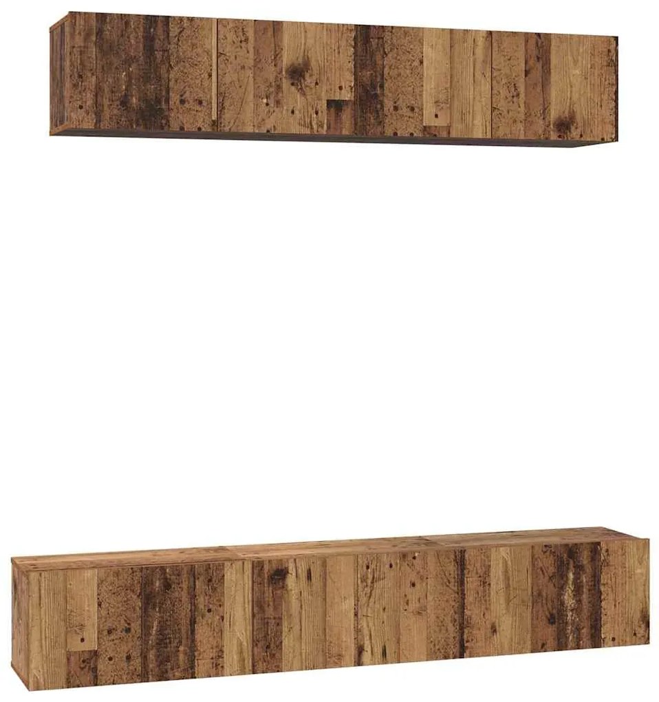 Conjunto de móvel de TV 5 pcs Madeira antiga Standard Médio