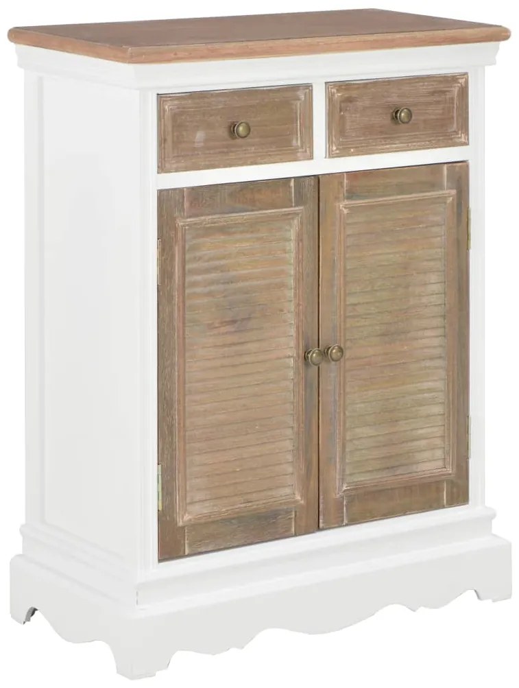 vidaXL Aparador 60x30x80 cm madeira maciça branco