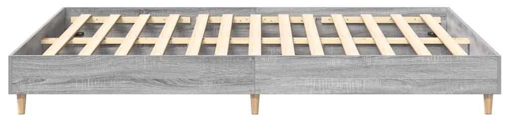 Estrutura de cama sem colchão 150x200 cm sonoma cinzento