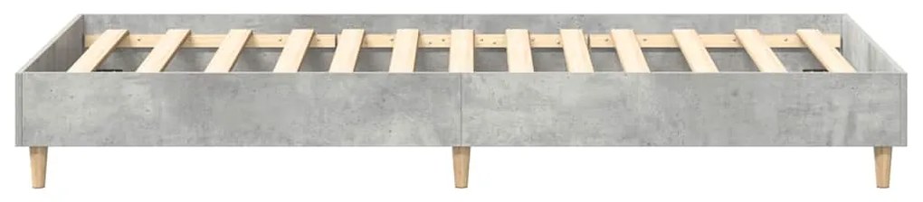 Estrutura de cama s/ colchão 75x190 cm cinza cimento