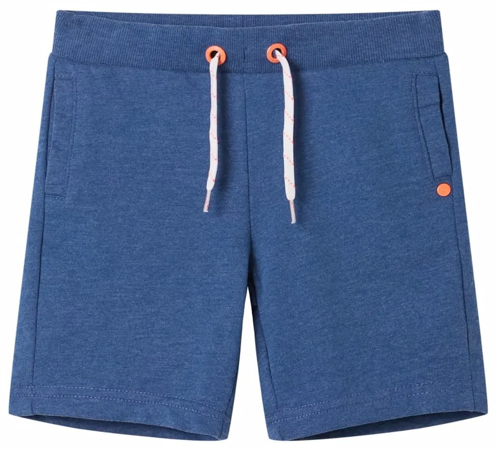 Calções de criança com cordão azul-escuro mesclado 104