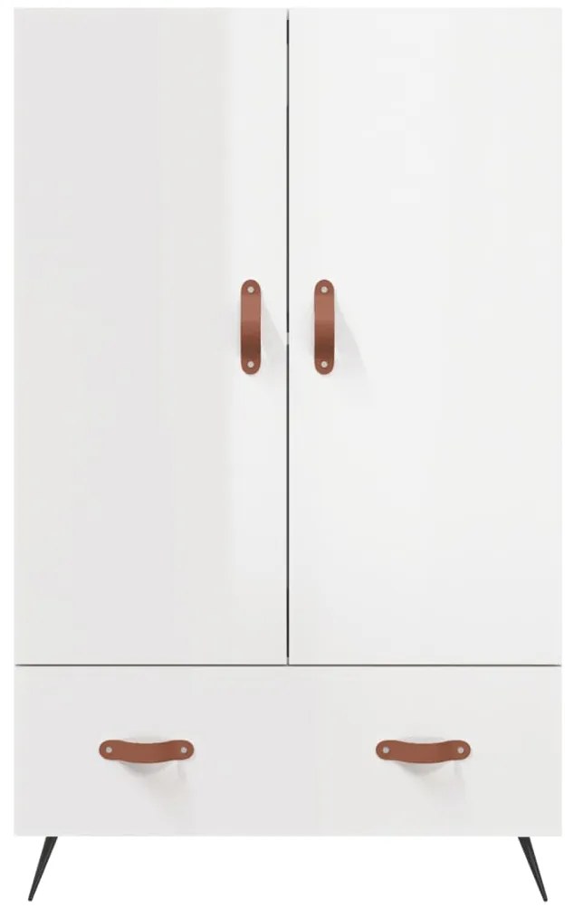 Aparador alto 69,5x31x115 cm derivados madeira branco brilhante