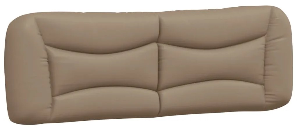 Estrutura cama c/ luzes LED 160x200 couro artificial cappuccino