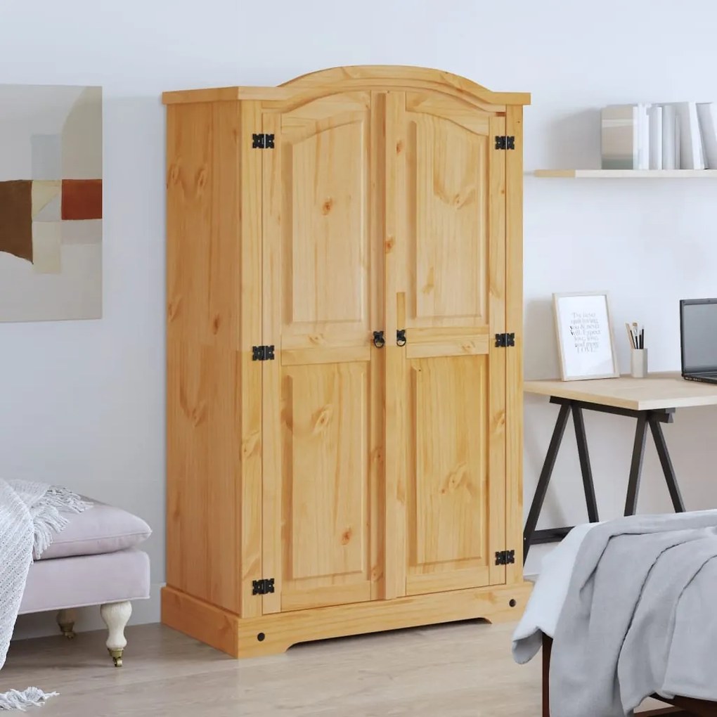 243732 vidaXL Roupeiro Corona Range pinho mexicano com 2 portas