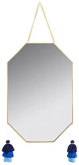 Espelho de parede Borla Cristal Latão (23 x 35 cm)
