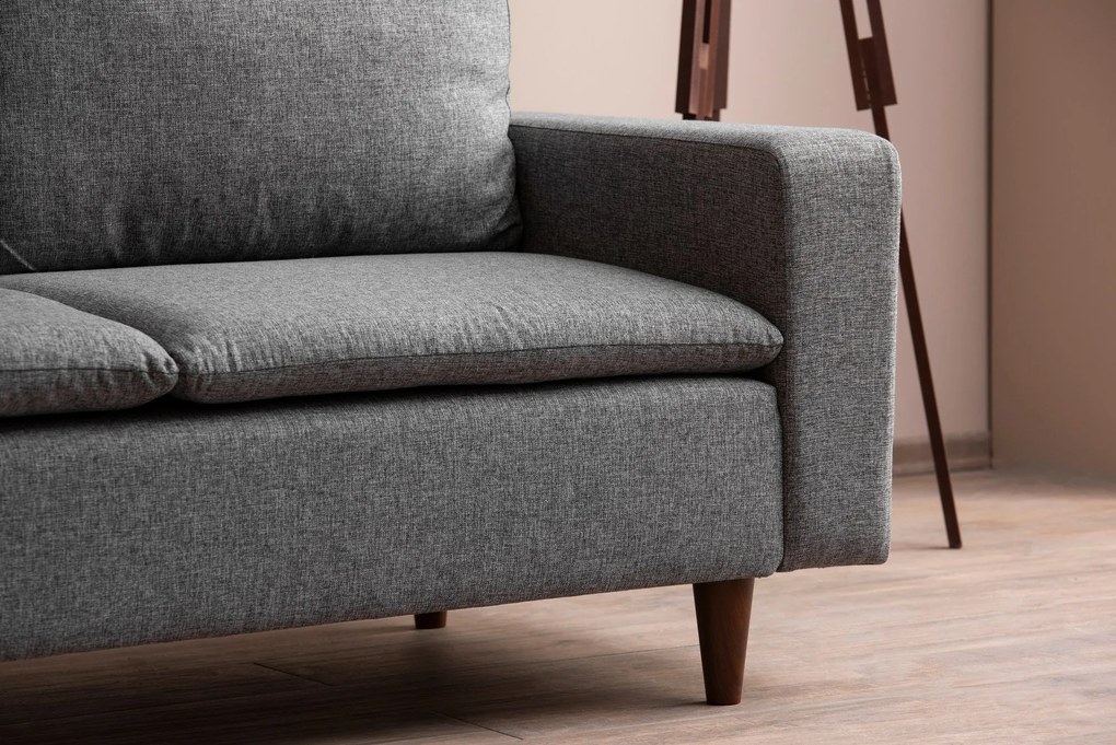 Sofá de 2 Lugares Pafu Lungo — Cinzento - 180x52x75 cm - Design Modern