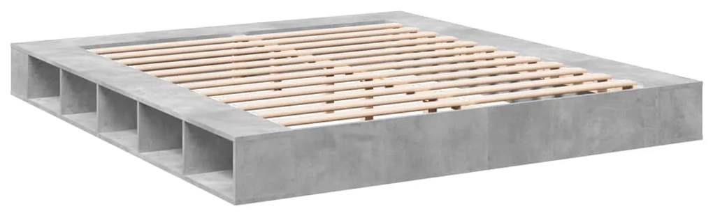 Estrutura de cama 180x200 cm derivados de madeira cinza cimento