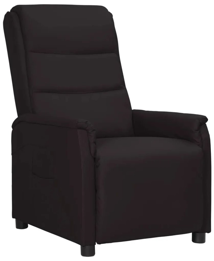 vidaXL Poltrona reclinável couro artificial preto