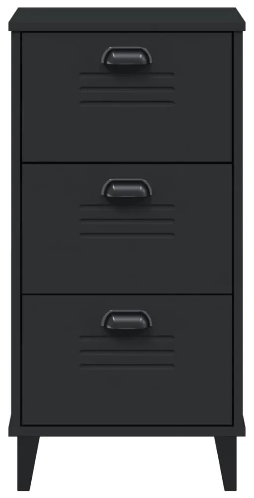 Mesa de cabeceira VIKEN derivados de madeira preto