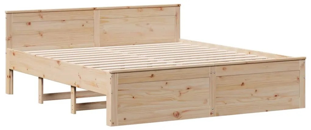 Cama com estante sem colchão 180x200 cm pinho maciço