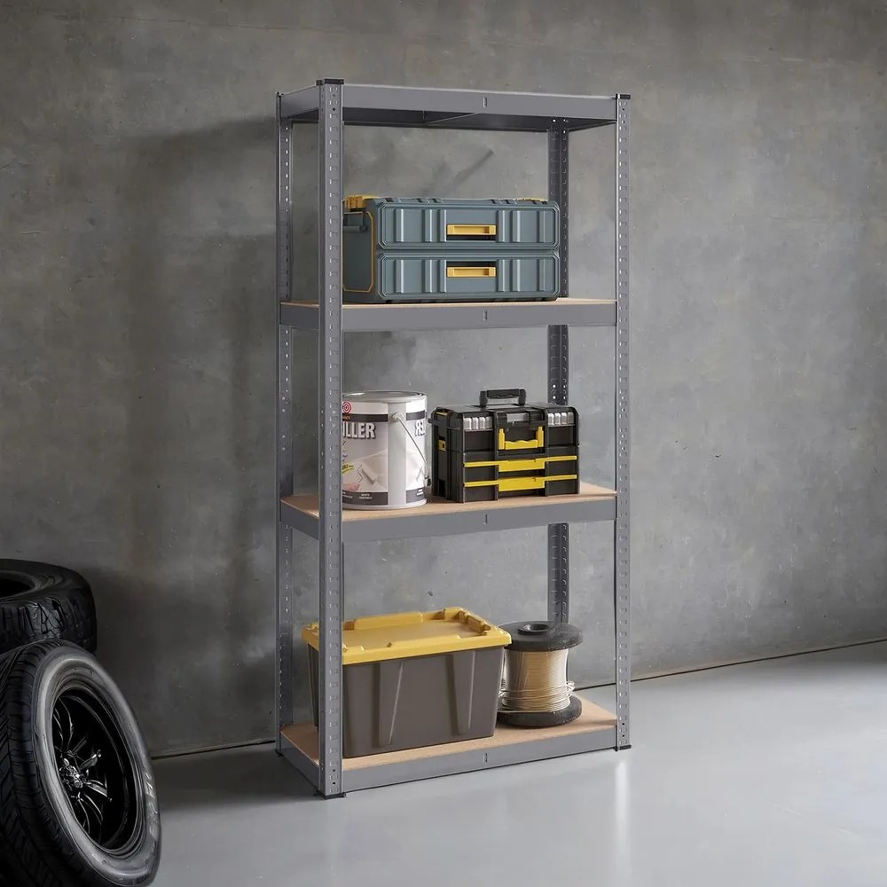 Estante arrumação garagens, escritorios, arrumos 40 x 80 x 160 cm cinzento