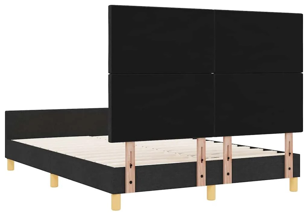 Cama vidaXL Preta 140x190 cm em Tecido