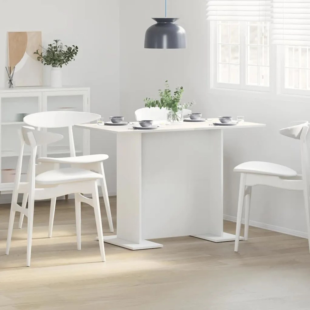 Mesa de Jantar vidaXL Branca 110x60x75 cm Madeira Engenharia