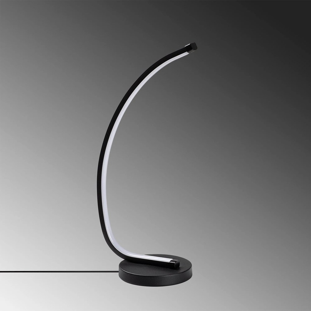 Candeeiro de Mesa Bevel – Preto – 18x43x13 cm