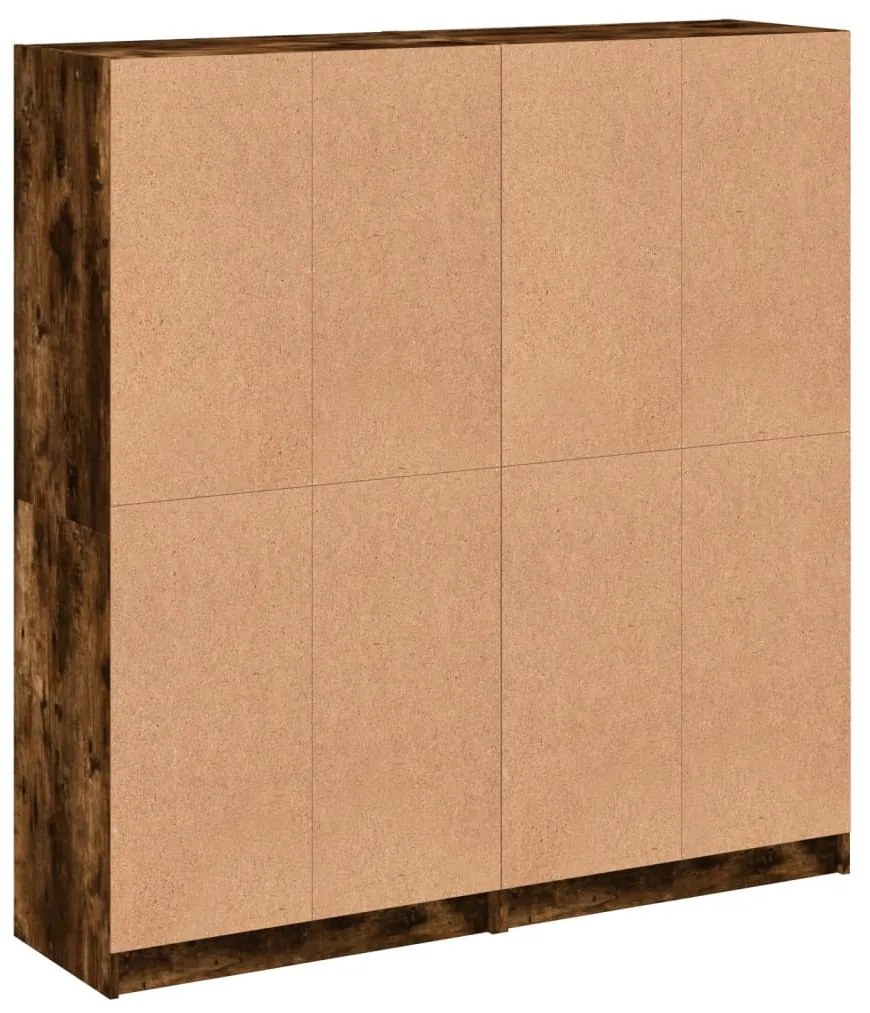 Estante c/ portas 136x37x142 cm deriv. madeira carvalho fumado