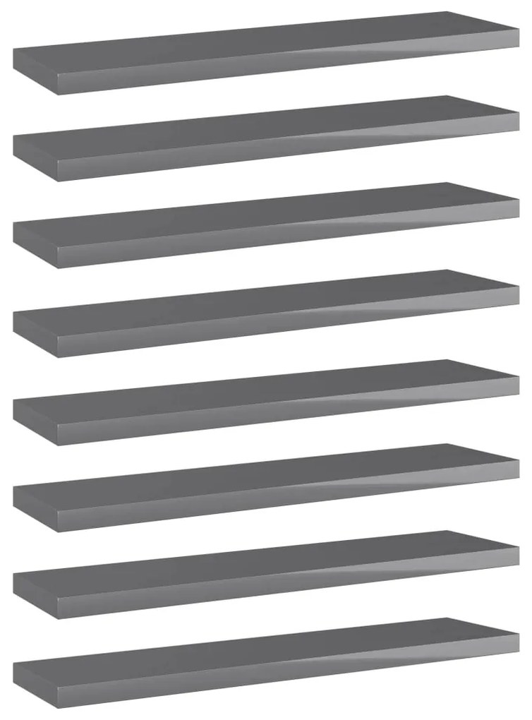vidaXL Prateleiras para estante 8 pcs 40x10x1,5cm contraplacado cinza