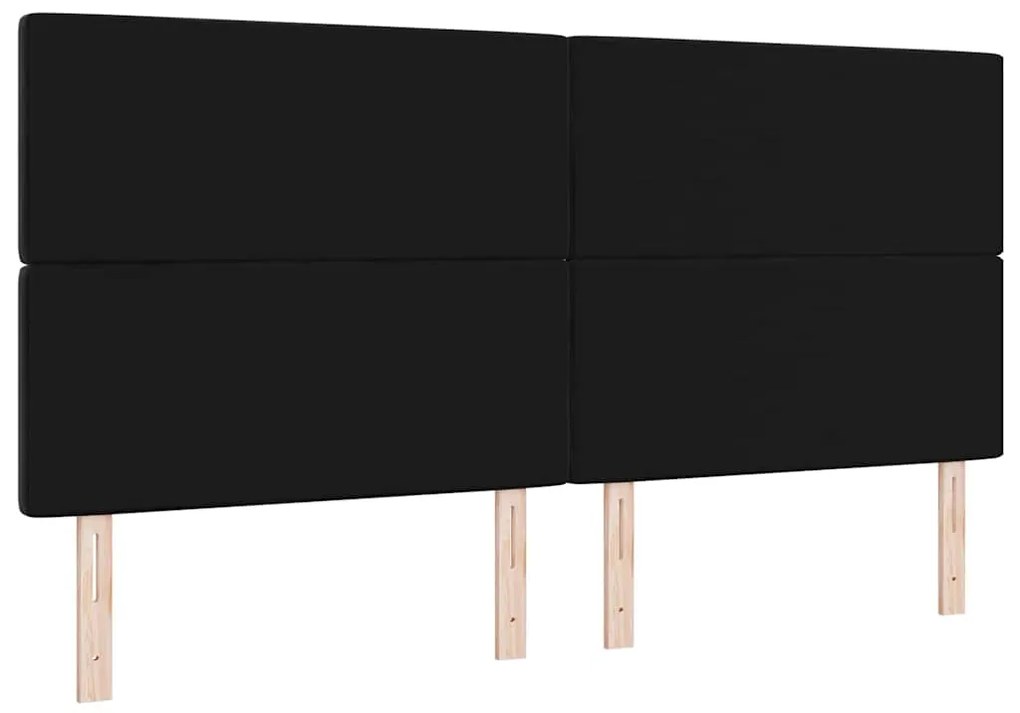 Cabeceira LED Preta 100 cm em Veludo