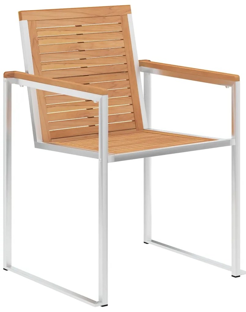 Cadeiras de jardim 8 pcs c/ almofadões madeira de teca maciça