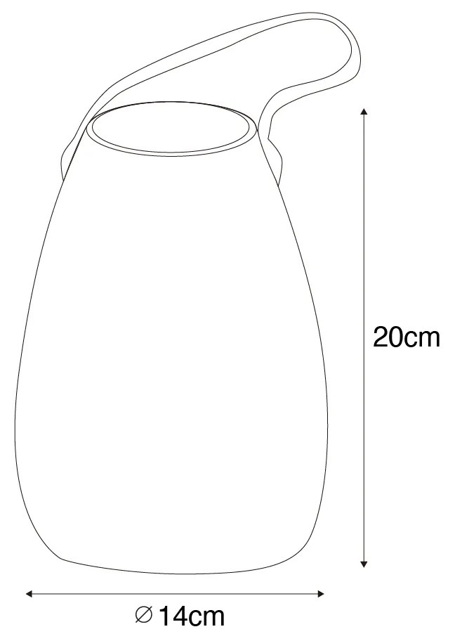 Conjunto de 2 candeeiros de mesa brancos RGBW recarregáveis IP54 - Pion