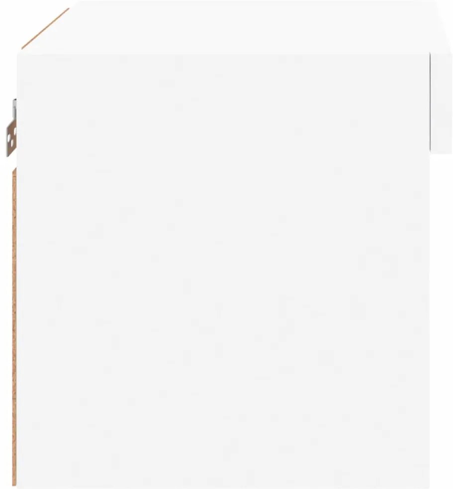 Mesa de cabeceira de parede com luzes LED branco