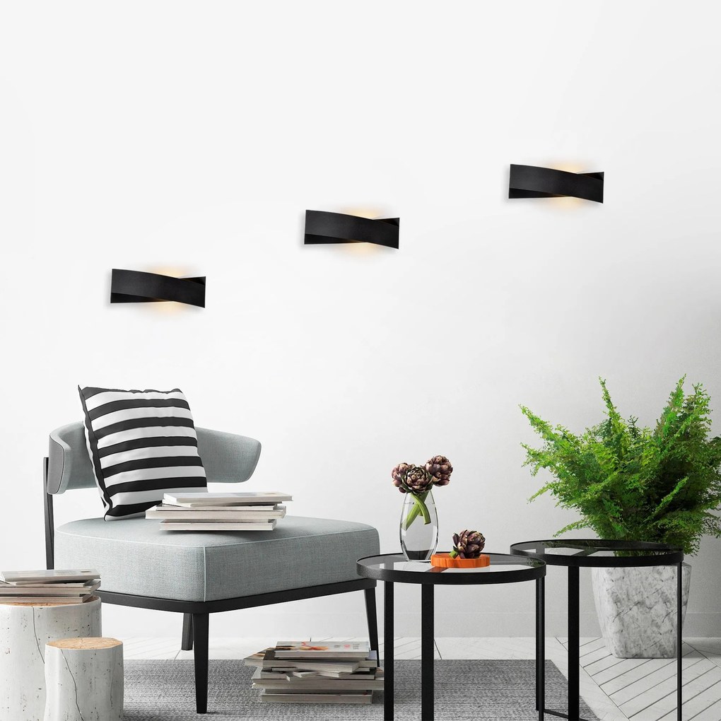 Candeeiro de Parede 7156 – Preto – 31 x 10 x 11 cm
