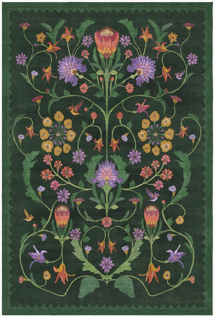 Tapete lavável de pelo curto Protea by Iris Apfel