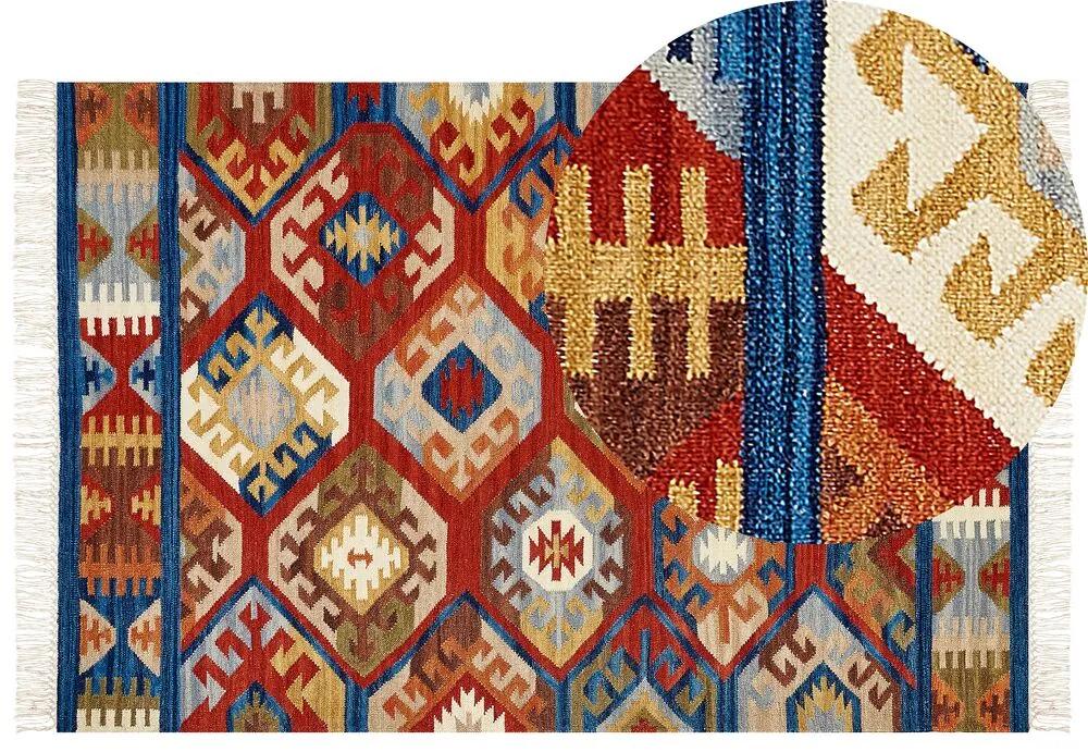 Tapete Kilim em lã multicolor 200 x 300 cm JRVESH Beliani