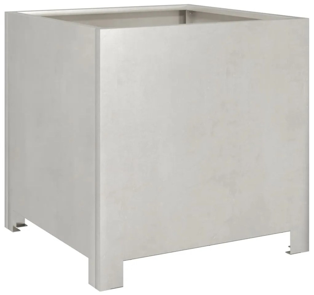 Vaso/floreira de jardim 2 pcs 40x40x40 cm aço inoxidável